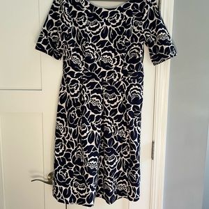 Boden floral navy blue dress